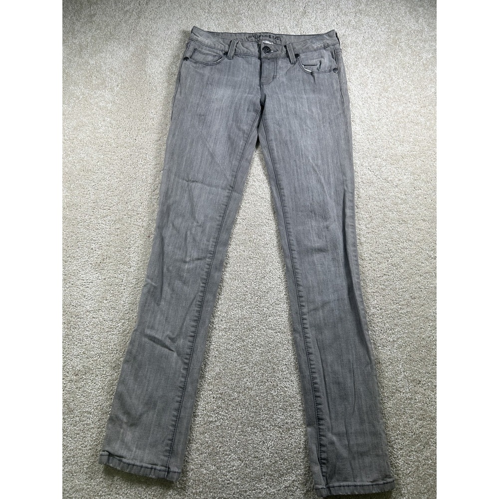 Decree Jeans Womens 3 Gray Skinny Stretch Denim Pants Mid Rise Casual Classic